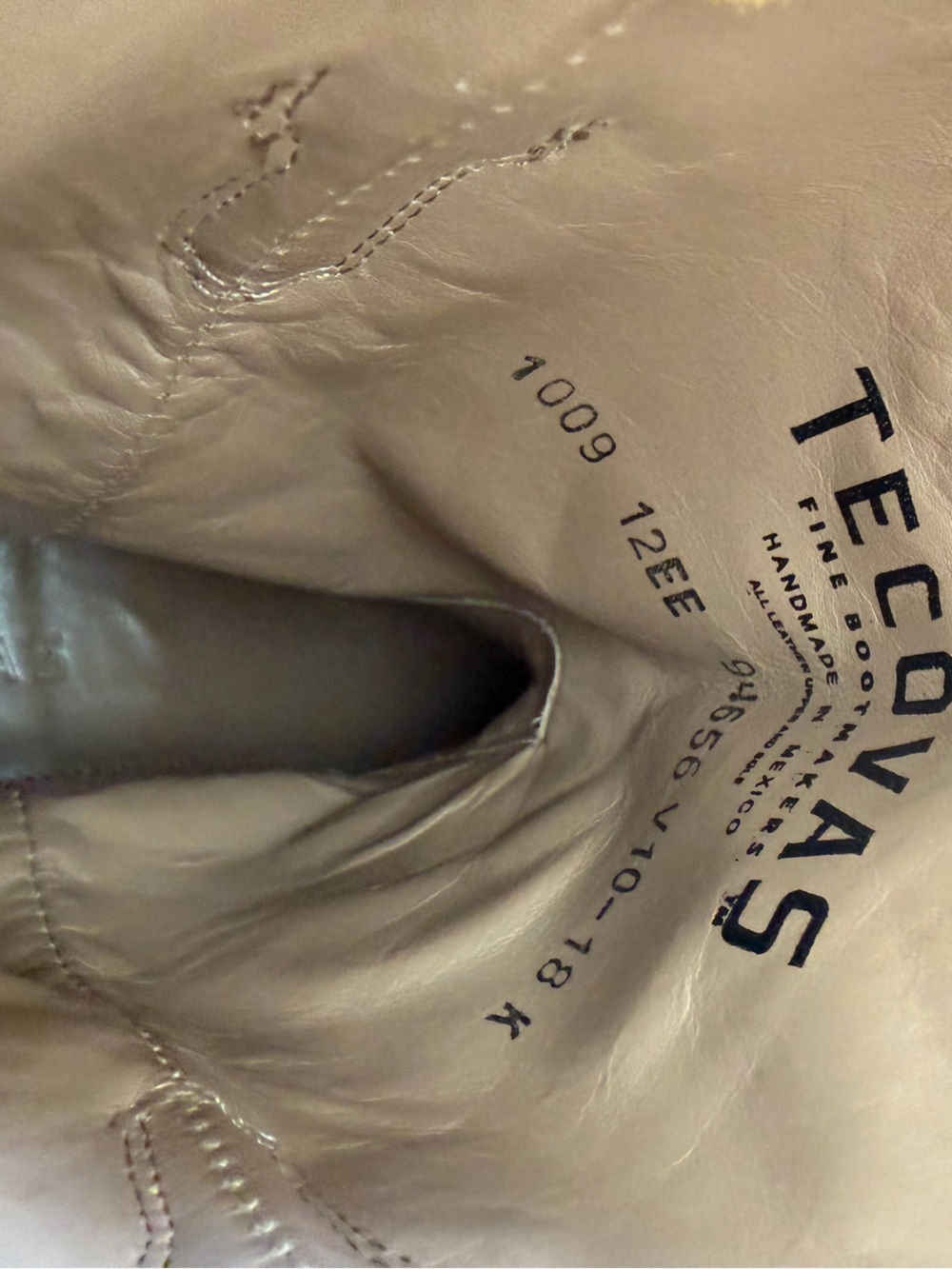 Tecovas Suede SHANE (style ) Cowboy Boots in Honey - Picture 8 of 9